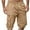 Khaki, variant on Men's and Big Men's Cargo Shorts George Multi-Pocket Zipper Elastic Waist Cargo Short, Beige,XXXL