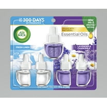 Air Wick Plug-In Scented Oil Air Freshener Warmer Refills, Fresh Linen and Lavender, 5 Count