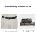 thumbnail image 2 of serony 2X Ceinture Attachée Ensemble Sangle de Cils de Bagage Randonnée Camping Libération Attache de Cargaison Boucle de Fixation Sangle Réglable Valise Sécurisée Noire/l, 2 of 7