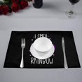 thumbnail image 2 of MKHERT Cute Magical Unicorn Quote I Smell Rainbow Placemats Table Mats for Dining Room Kitchen Table Decoration 12x18 inch,Set of 4, 2 of 4