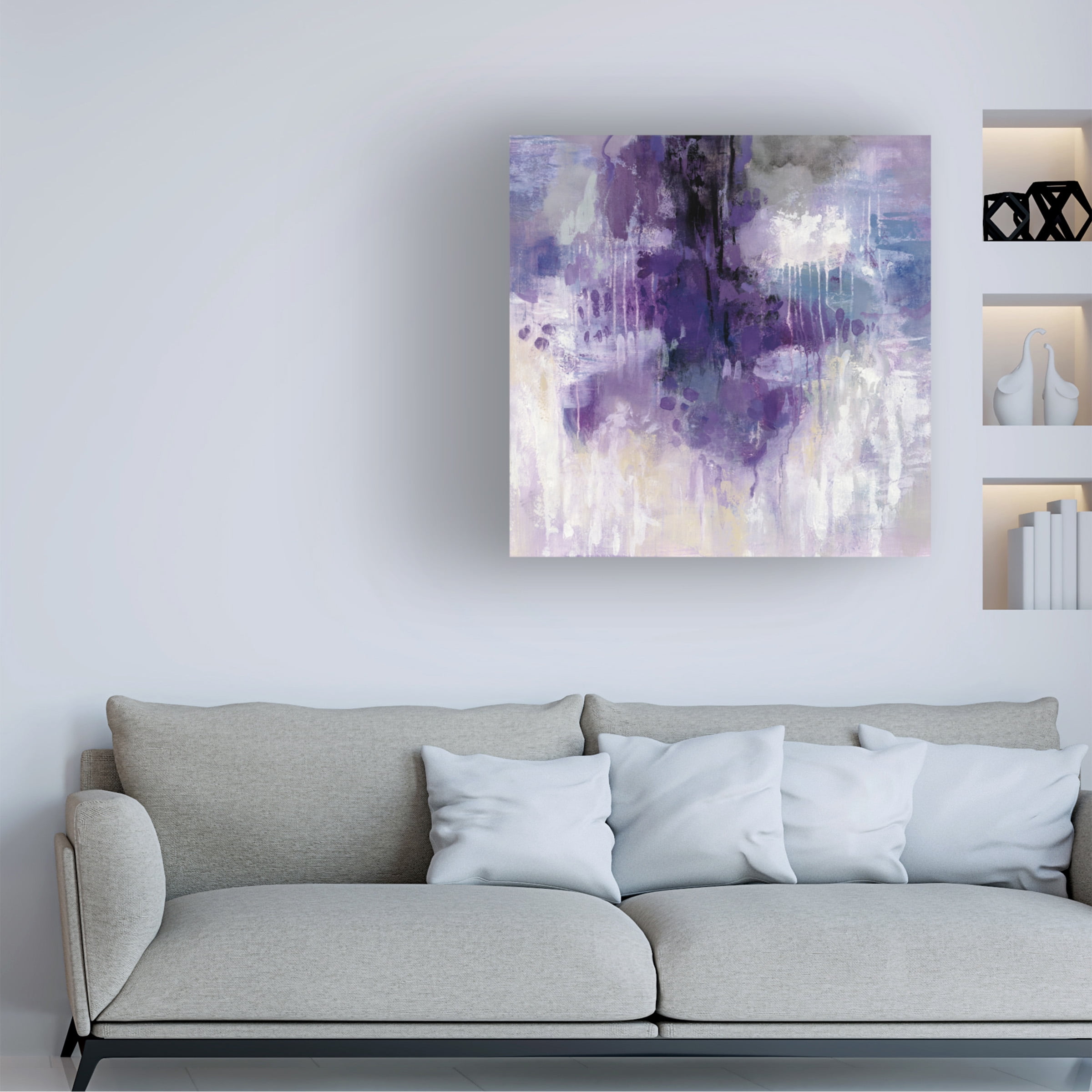 Trademark Fine Art 'Violet Rain' Canvas Art by Silvia Vassileva