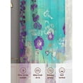 thumbnail image 6 of Purple Wildflower Sheer Curtains 72 Inch Length 2 Panels Set, Botanical Watercolor Floral Plant Voile Window Treatment Rod Pocket Curtains Sheers Drapes for Bedroom/Living Room/Kitchen 52"x72"x2, 6 of 7