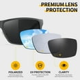thumbnail image 2 of Mens Sunglasses Polarized UV400, Metal Frame for Driving Fishing Sports, Carbon Fiber & Al-Mg Ultralight, 2 of 5
