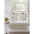 thumbnail image 3 of Half Window Curtain 36 Inches Long, Farmhouse Butterfly Window Treatment Curtain Drapes, Rustic Retro Wooden Striped Small Tier Curtains for Bathroom Over Sink, 27.5"x36", 2 Panels, 3 of 7
