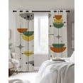 thumbnail image 3 of Sage Green Boho Blackout Curtains, Light Blocking Print Window Curtains, Geometric Bohemian Color Block Thermal Insulated Window Drapes for Living Room Kitchen Cafe 2 Panels, 84"W x 63"L, 3 of 9
