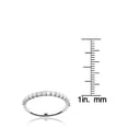 thumbnail image 3 of Ultra Thin 14K Womens Natural Diamond 0.4 Ctw Slim Wedding Band (White Gold Size 7.5), 3 of 3