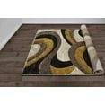 thumbnail image 6 of HR Swirls Thick Soft Plush 3D Textured Rug 5' x 7' Area Rugs, Mustard Yellow and Multicolor, 6 of 7
