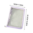 thumbnail image 3 of Leodye 1PCS Two-Color Zipper Notebook Cover, Transparent PVC Soft Shell, Loose-Leaf Binder Storage Folder for Document Arrangement -10.2*7.5*1.2in, 3 of 5