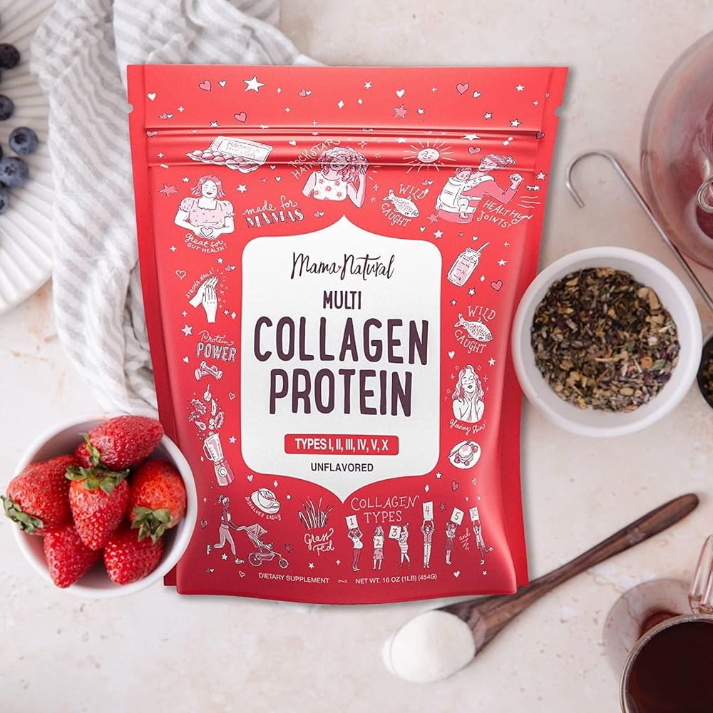 Multi Collagen Protein Powder Type I II III IV V X - Unflavored & Hydrolyzed 16Oz Pure Collagen Peptides Powder - Grass Fed Beef, Wild Fish Marine & USA Eggshell - Whole Body Collagen