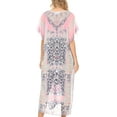 thumbnail image 2 of MKY Astryd Women's Flowy Maxi Long Caftan Dress Cover Up with Rhinestone - Cheeta White - One Size Regular, 2 of 5