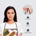 thumbnail image 4 of Apron for Men Women, Cute Food Ice Cream Burger Waterproof Chef Kitchen Baking Apron with Long Ties, Aprons for Cooking, Baking and Gardening, Kitchen Collection, 4 of 5
