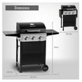 Bennium 3 Burner BBQ Propane Gas Grill, Stainless Steel 30,000 BTU