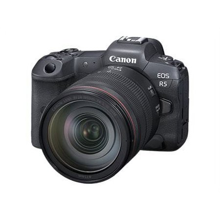 Canon EOS R5 - Digital camera - mirrorless - 45 MP - Full Frame - 8K / 30 fps - 4.3x optical zoom RF 24-105mm F4 L IS USM lens - Wi-Fi  Bluetooth