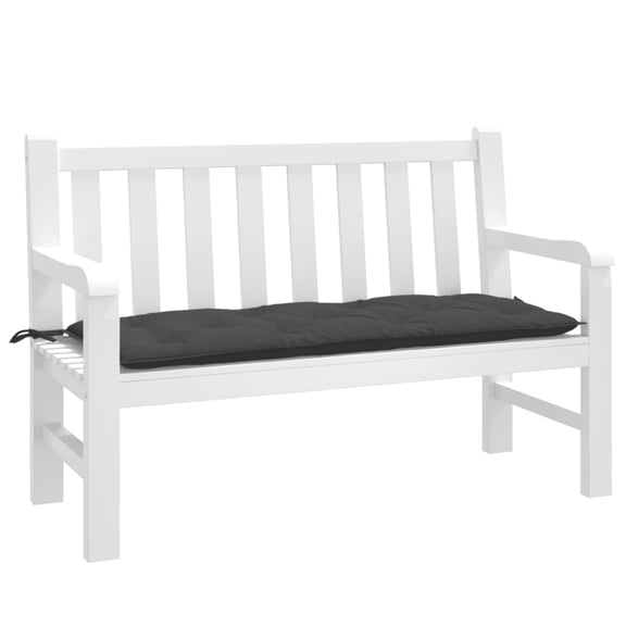 vidaXL 47.2x19.7 Black Bench Cushions Outdoor Seating Cushions, UV Resistant