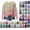 Multicolor3, variant on Sweater Cardigan for Women Print Button Down Fall Winter Fashion Knitted Stretchy Long Sleeve Casual Sweater Jackets
