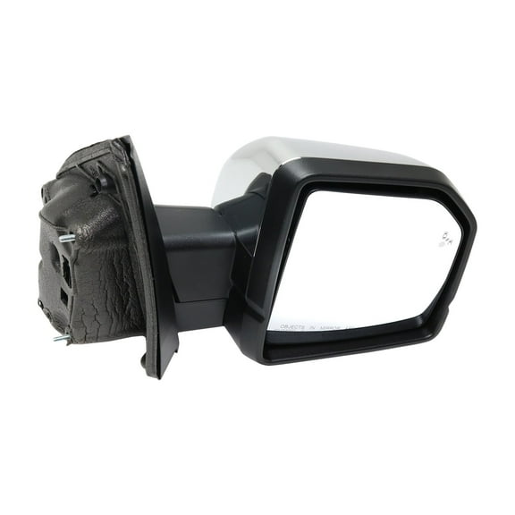 MIRROR Compatible For 2015-2017 Ford F-150 Right Passenger Heated Power Glass Folding In-housing Signal Light With memory Chrome