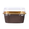 thumbnail image 5 of Cupcake Liners with lids, 50pcs Square Disposable Desserts Pan - Baking Cups with Lids, Muffin Liners, Custard Cake Cups, Catering Gathering Favor, 5 of 8