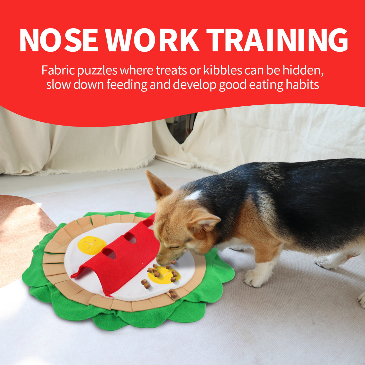 All for Paws Dog Feeding Mat, Nosework Training Dog Treat Slow Feeding –  All for Paws Pet