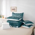 thumbnail image 5 of Feelyou Adult Damask Teal Bedding Comforter Set 7pcs, Hippie Farmhouse Boho King Bedding Sets, Tribal Southwestern Reversible Bed Sheets, Luxury Bedroom Decor, 5 of 7