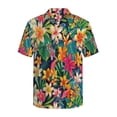 thumbnail image 5 of KUIFORTI Couple Matching Outfits Tropical Flowers His and Hers Matching Outfits Vacation Lightweight Casual Beach Vacation Party Shirt 4-Way Stretch Suitable for Everyday Casual Wear, 5 of 7