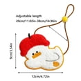 thumbnail image 2 of Gardjoe Embroidered Apple Duck Hot Dog Pet Bib with Adjustable Neckband and Soft Plush Fabric for Cats Small Dogs Saliva Towel, 2 of 7