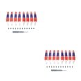 thumbnail image 1 of sweethay 8 Uds paleta de ala doble perfil aerodinámico de menor ruido pequeño perfil aerodinámico reemplazo de rendimiento para Padel Tricolor 2piezas, 1 of 6