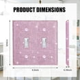 thumbnail image 2 of Shiny Golden Rhinestones Wall Plate Cover Double Toggle Toggle Light Switch Cover pink Rhinestones Outlet Covers Wall Plate 2 Gang Decorative, 2 of 5