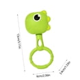 thumbnail image 3 of Juguete y sonajero de dentición de dinosaurio | Timbre de mano de silicona suave para bebés | Sonido relajante | No tóxico Fácil de limpiar | Desarrollo sensorial oral | Verde Naranja, 3 of 6
