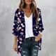 thumbnail image 1 of Cárdigan de mujer, blusa informal estampada de manga larga con bolsillo, cárdigan, chaqueta de gasa sin límites para mujer, 1 of 5