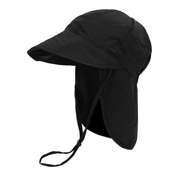 iHPH7 Toddler Sun Hat Bucket Hats for Kids Sun Protection Hat Fishing Hats Toddler Bucket Hat, Black One Size