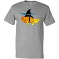 thumbnail image 3 of Inktastic Funny Goldfish with Shark Fin T-Shirt, 3 of 5