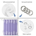 thumbnail image 7 of 60x72 Inch Shower Curtains for Bathroom, Halloween Fabric Bath Curtain Decor, Purple Farmhouse Spooky Skeleton Hands Waterproof Restroom Curtains Shower Set Accessories with 12 Hooks 60 Inch, 7 of 7