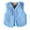Sky Blue, variant on Girls Faux Vest Kids V-Neck Cardigan Sleeveless Fuzzy Furry Jacket Shaggy Outerwear Warm Winter Coat Waistcoat