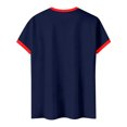 thumbnail image 4 of Women's Football Graphic T-Shirt, Women's V-Neck Short Sleeve Letter Print T-Shirt for Casual Summer for Soccer Tournament 2026 Navy Size: 2XL, 4 of 5