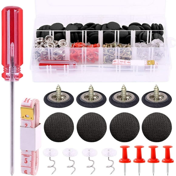 Mardatt 152Pcs Car Headliner Repair Kit with Headliner Repair Button Auto Roof Repair Snap Rivets and Installation Tool