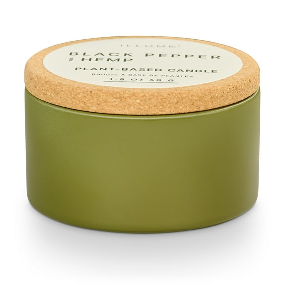 ILLUME Verde Tin w/Cork Lid, Black Pepper & Hemp
