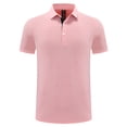 thumbnail image 3 of Mens Resistant Polo Shirt Breathable Short Sleeve T Shirts Classic Fit Casual Summer Top Pink XXL, 3 of 5