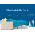 thumbnail image 3 of 400 Thread Count 100% Egyptian Cotton Sleeper Sofa Bed Sheet Set Solid Full Size (54"x 72"x 10" ) with 4 -PCS Fitted Straps Color Turquise Blue, 3 of 6