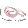thumbnail image 3 of Swimming goggles with nose cover for children, waterproof diving mask pink, 3 of 5