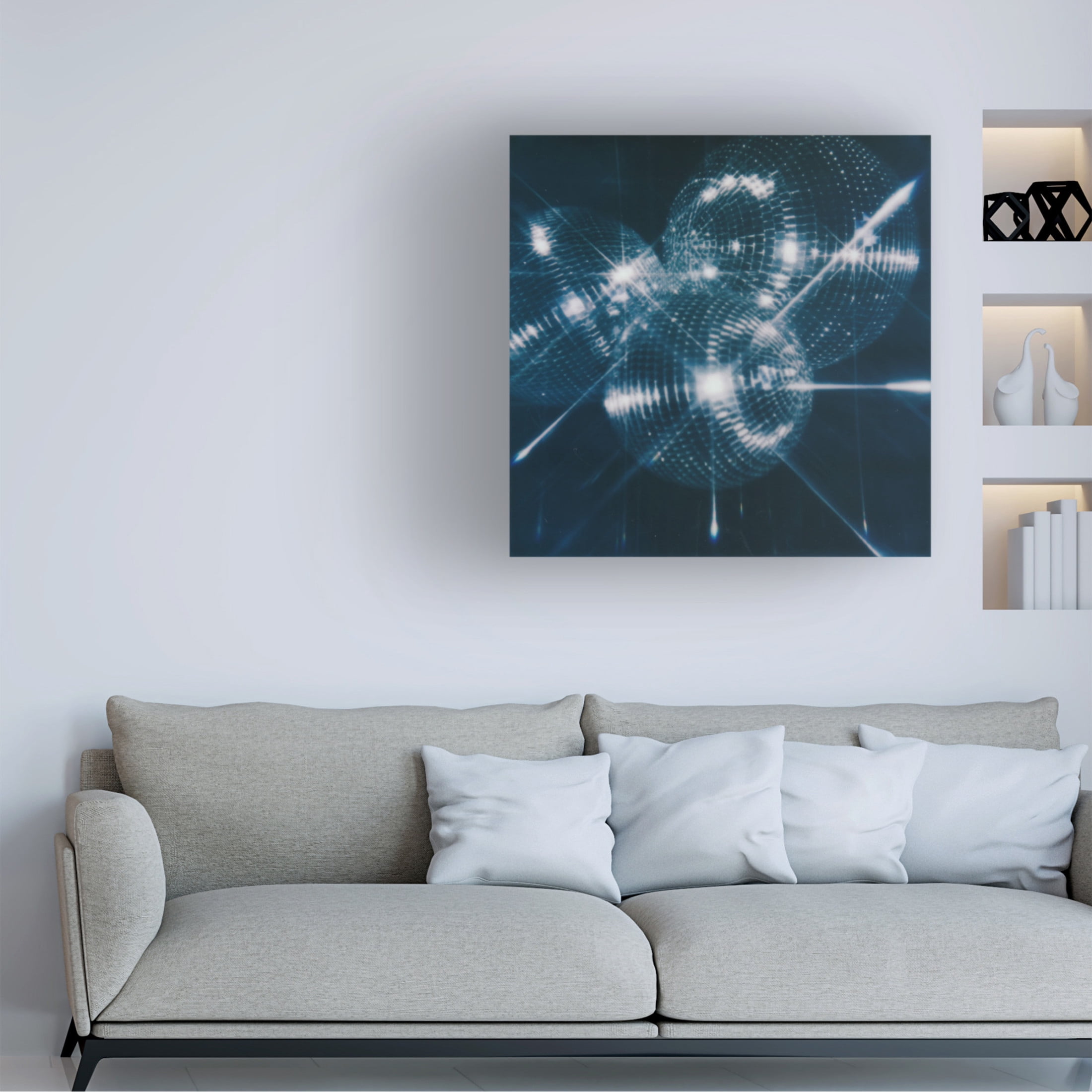 Canvas Wall Art - Samantha Hearn 'Disco Balls On Film' Wall Art for Living Room, Bedroom, or Office D?cor by Trademark Fine Art - 24 x 24 Inches