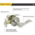 thumbnail image 4 of Passage Door Lock Lever Handle for Hallway and Closet Keyless Satin Nickel Interior Door Locksets, 4 of 7