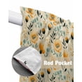 thumbnail image 6 of Swag Curtains, Vintage Flowers Blue Yellow Floral Linen Rod Pocket Kitchen Curtains Valances Tier Curtains Swag Valance Curtains for Bedroom Living Room 36" x 45", 2 Panels, 6 of 6