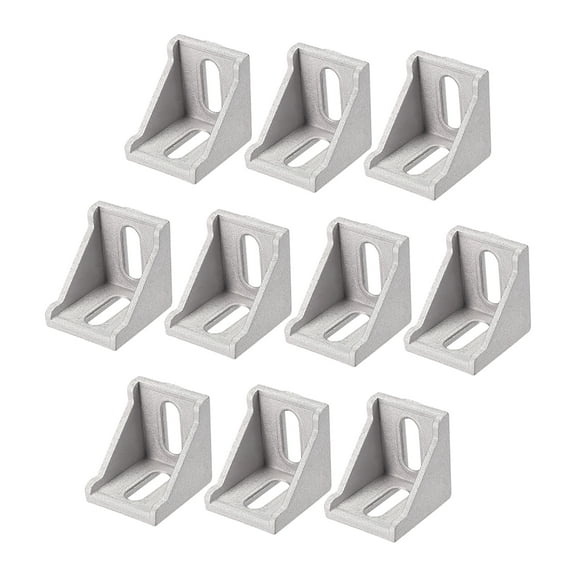 Inside Corner Bracket Gusset, 40mm x 40mm for 4040 Series Aluminum Extrusion Profile , 10 Pcs (Silver)