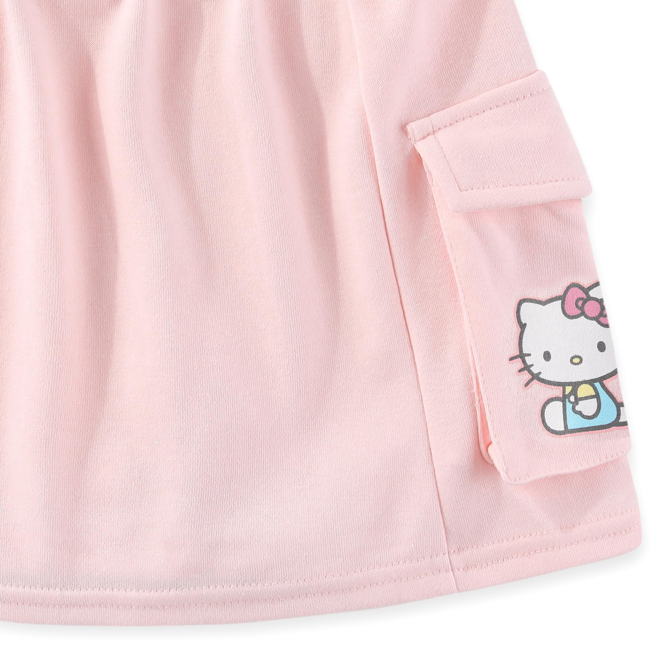 Hello Kitty Sanrio French Terry Sweatshirt and Skort Skirt Set (Girls), 2 Piece Set, Sizes 4-12