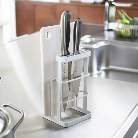 

Holocky Metal Cutting Board Holder Knife Block Kitchen Organizer