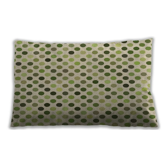 Ahgly Company Patterned Outdoor Rectangular Khaki Gold Lumbar Throw Pillow, 13 inch by 19 inch