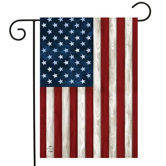 Briarwood Lane Wood American Flag Garden Flag