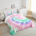 thumbnail image 4 of Teal Blue Tie Dye Bohemian Comforter Set, Twin, 4 of 5