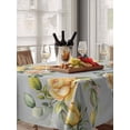 thumbnail image 6 of Yellow Rose Table Cloth, Vintage Country Botanical Floral Vines Waterproof Tablecloth for Rectangle Tables, Reusable Washable Fabric Table Cover for Restaurant Kitchen Dining Tables 60"x102", 6 of 6