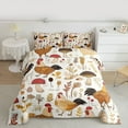 thumbnail image 2 of Homewish Farm Animal Chicken Bedding Comforter Set,Retro Rustic Mushroom Twin Comforter Sets,Country Plant Leaves Bedding Set For Boys Kids,Super Cozy Room Decor,2pcs, 2 of 8